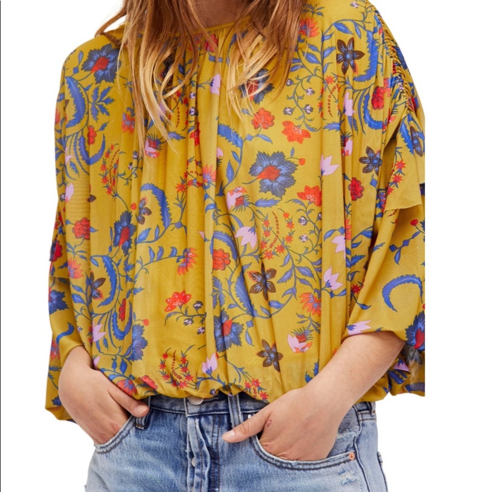 Free People wildflower knit top